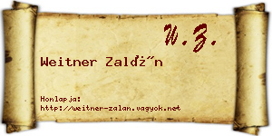 Weitner Zalán névjegykártya
